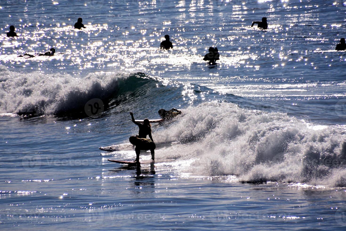 Sea with waves photo