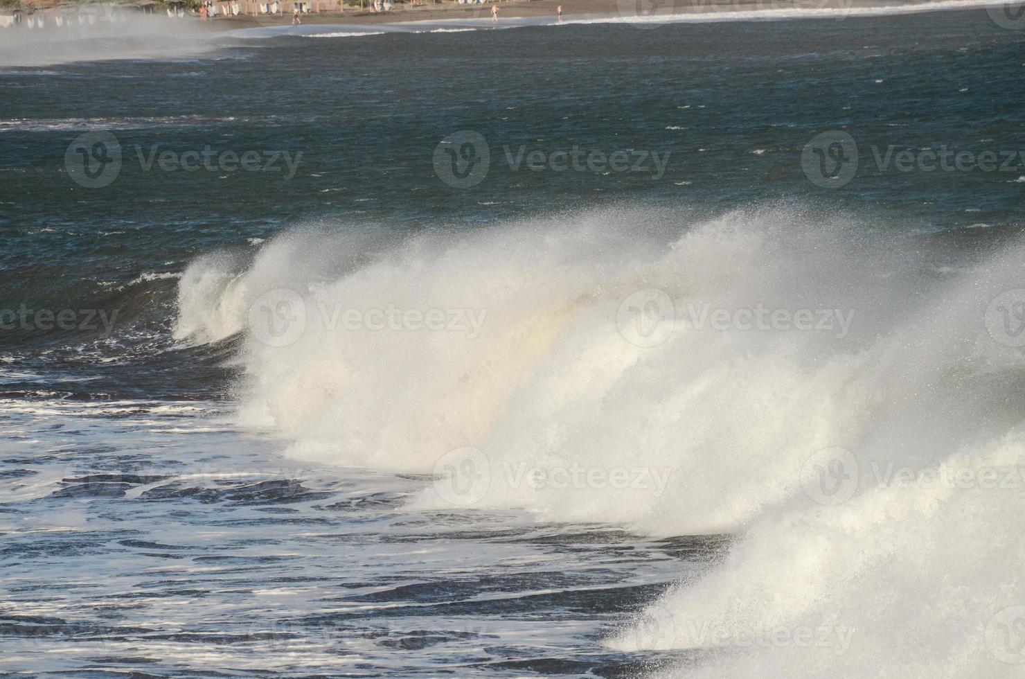 Sea with waves photo