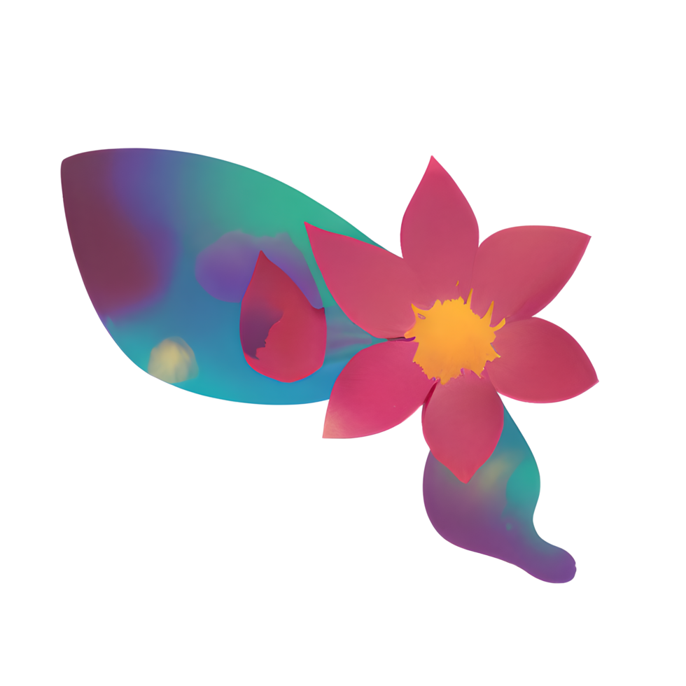 aguarela flor fofa cor pastel,, png