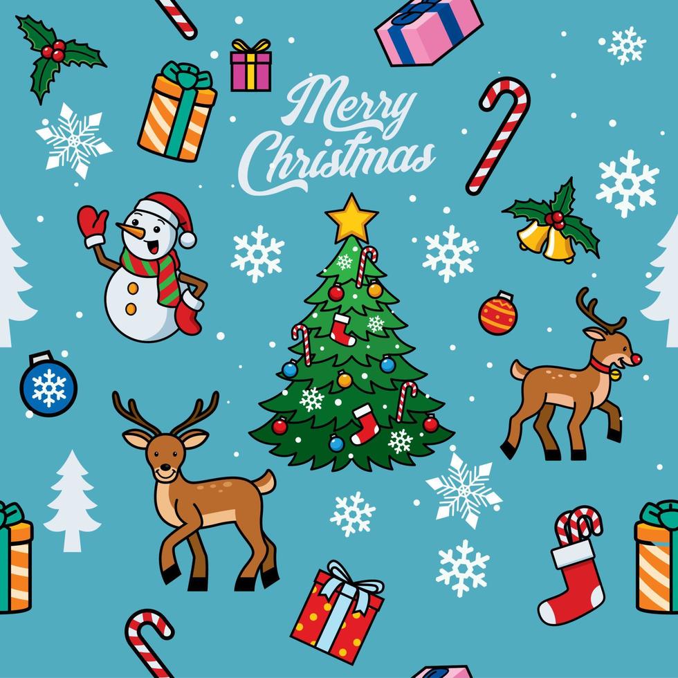 seamless christmas pattern vector