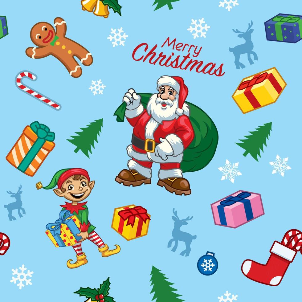 seamless pattern of christmas design vector