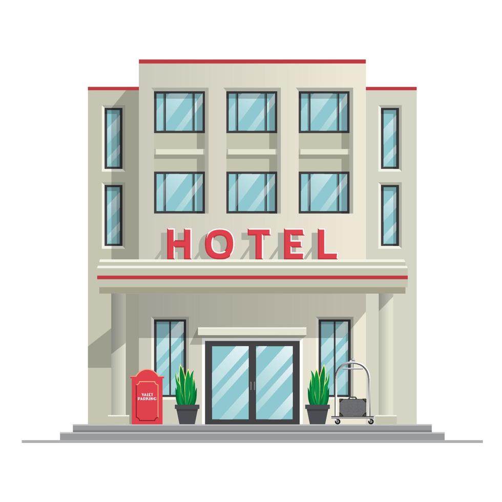 simple modern hotel vector