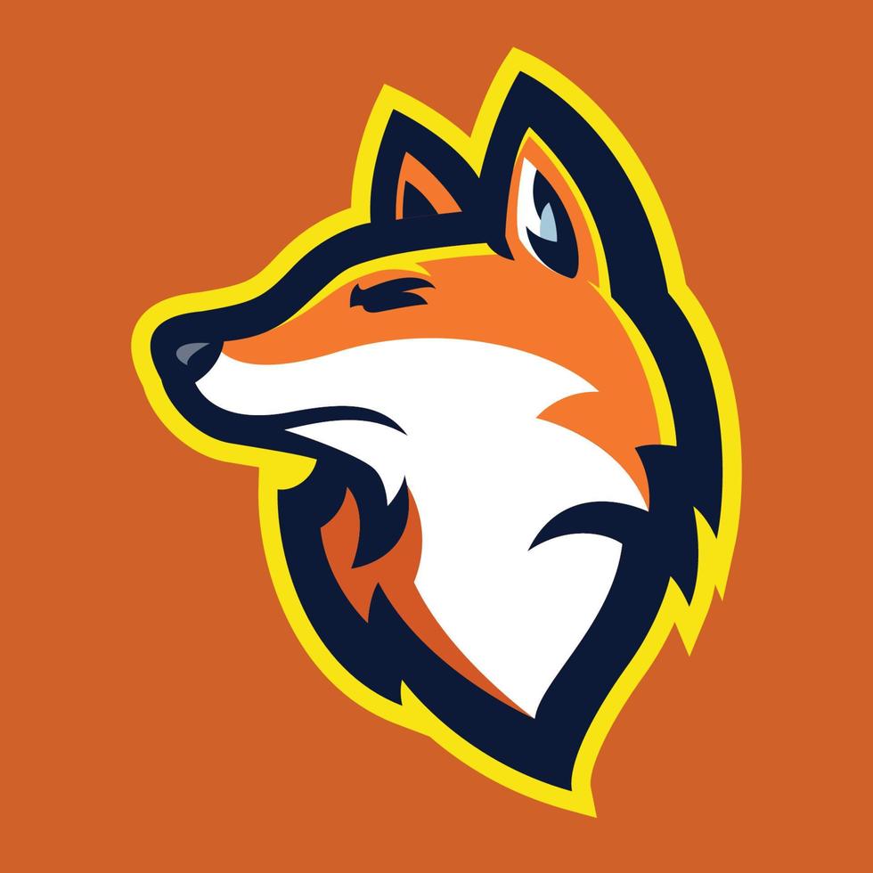 fox head mascot vector