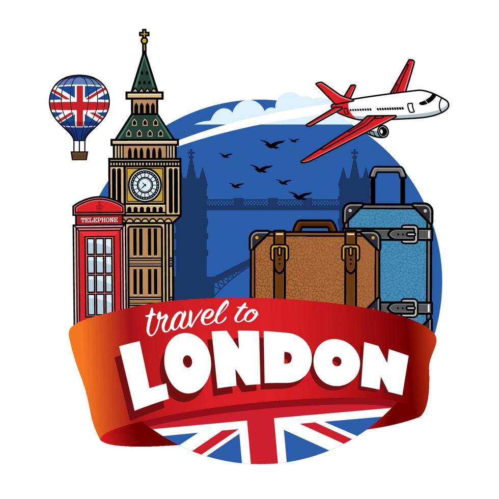 traveling icon city of london vector