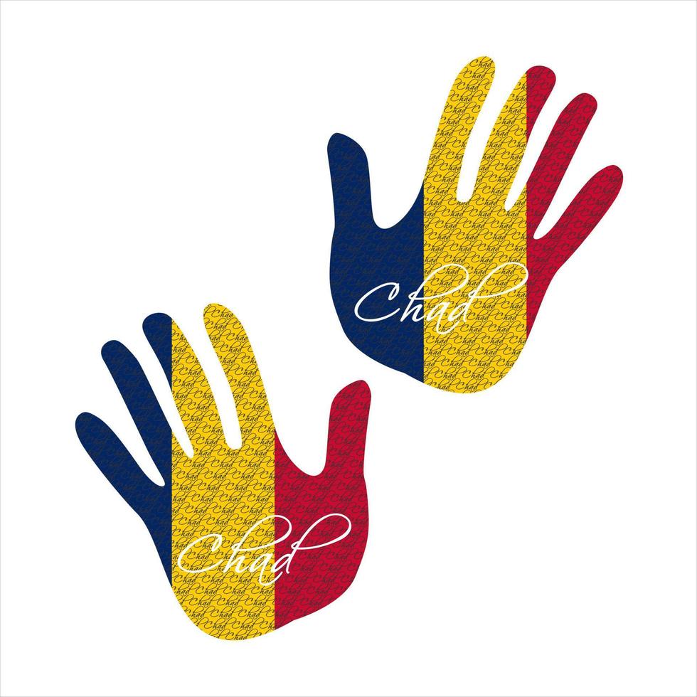 chad flag hand vector