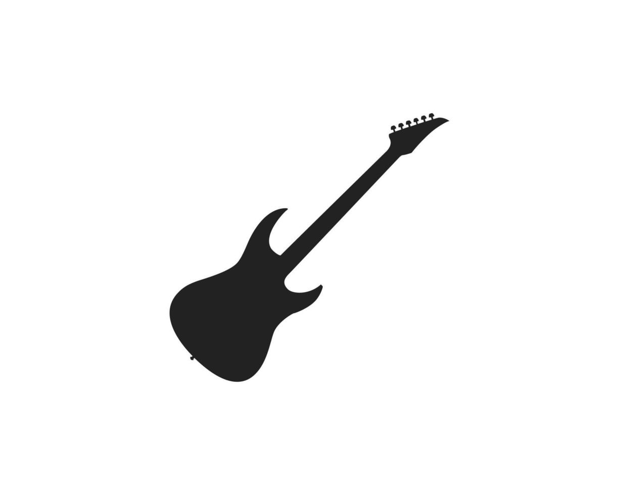 icono de logo de guitarra vector