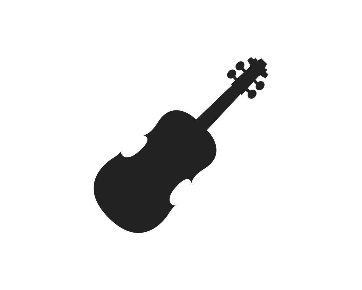 icono de logo de guitarra vector