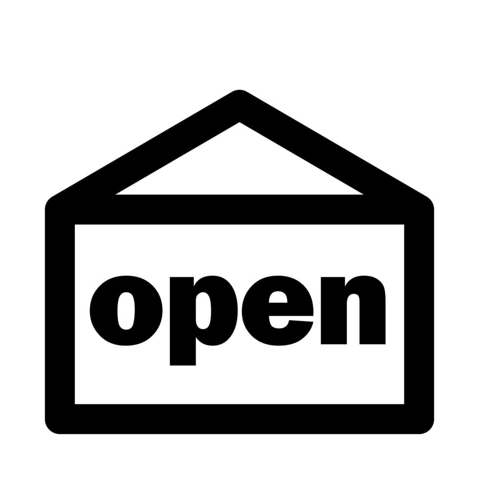 open store of online shopping outline icon style vector