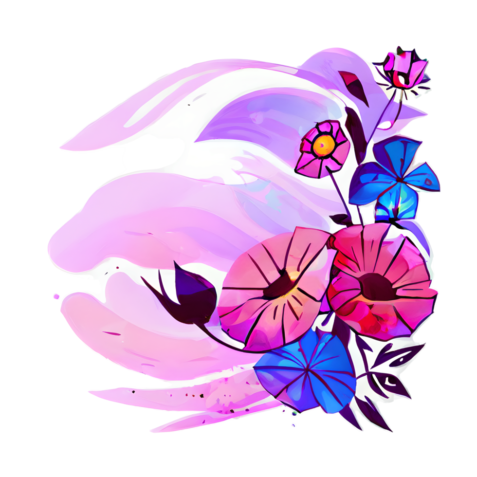 Aquarell Blume süß Farbe Pastell- png
