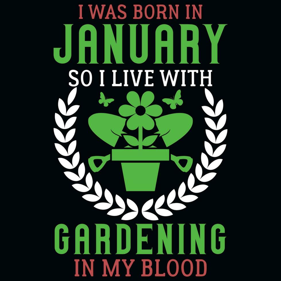 Gardening tshirt design vector