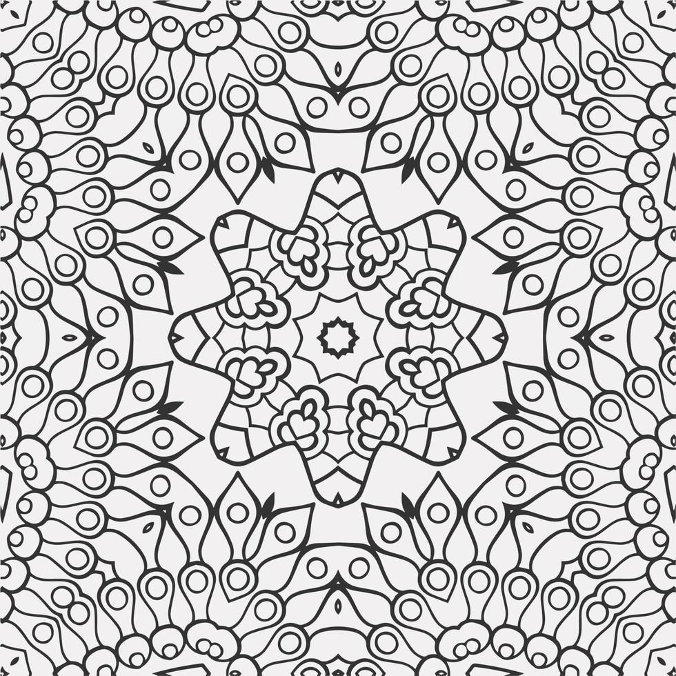 vector coloring geometric flower shapes and pattern background