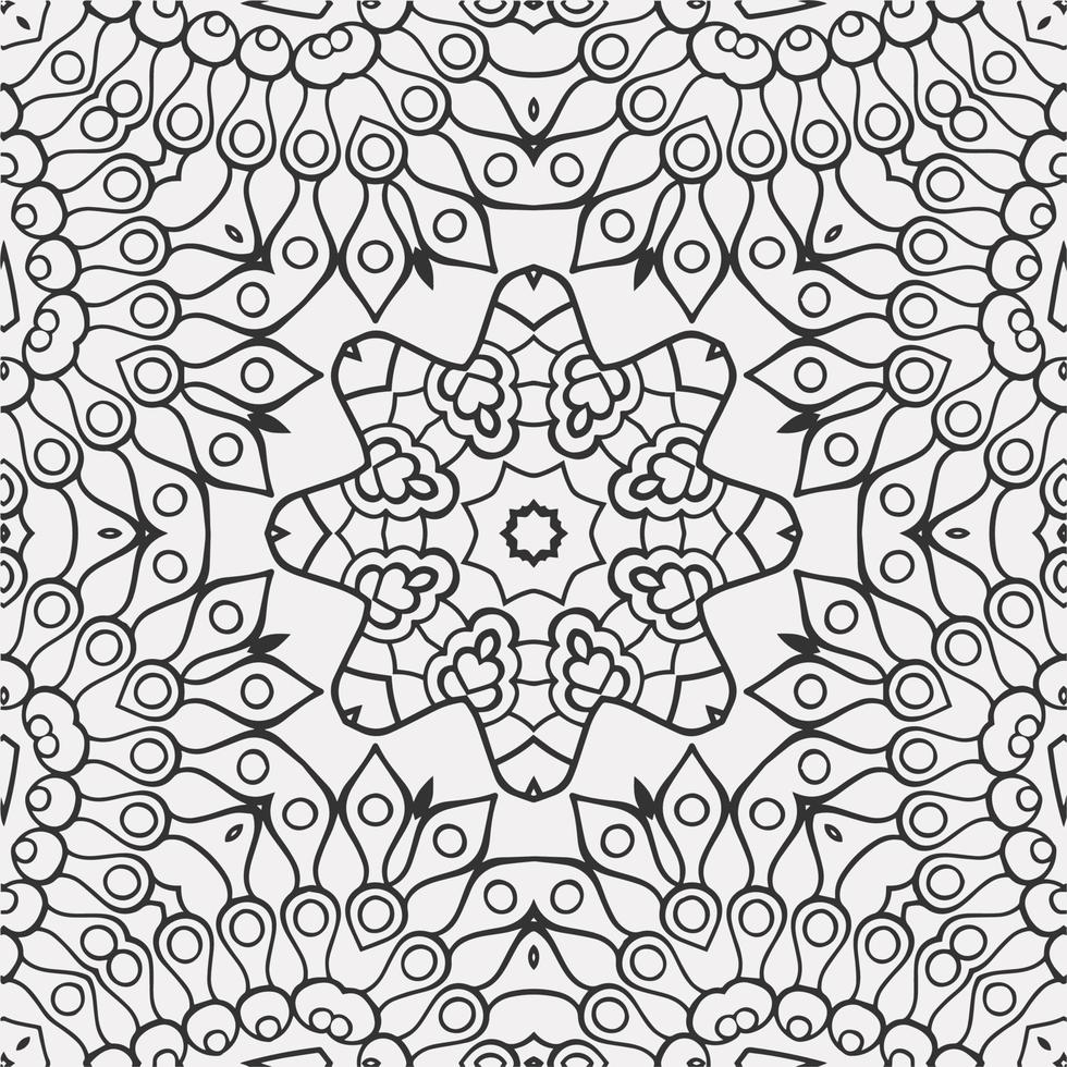 vector coloring geometric flower shapes and pattern background