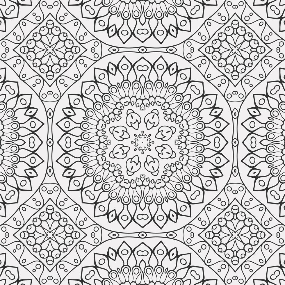 vector coloring geometric flower shapes and pattern background