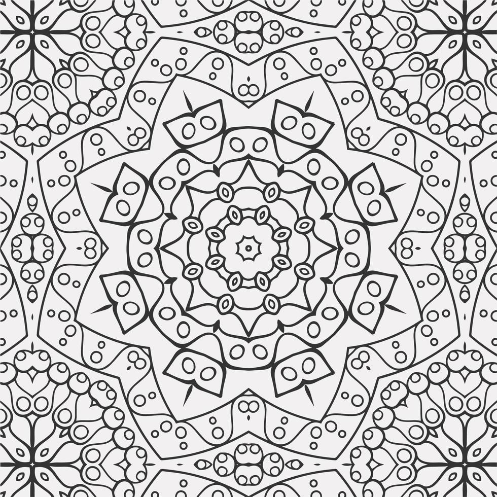 vector coloring geometric flower shapes and pattern background