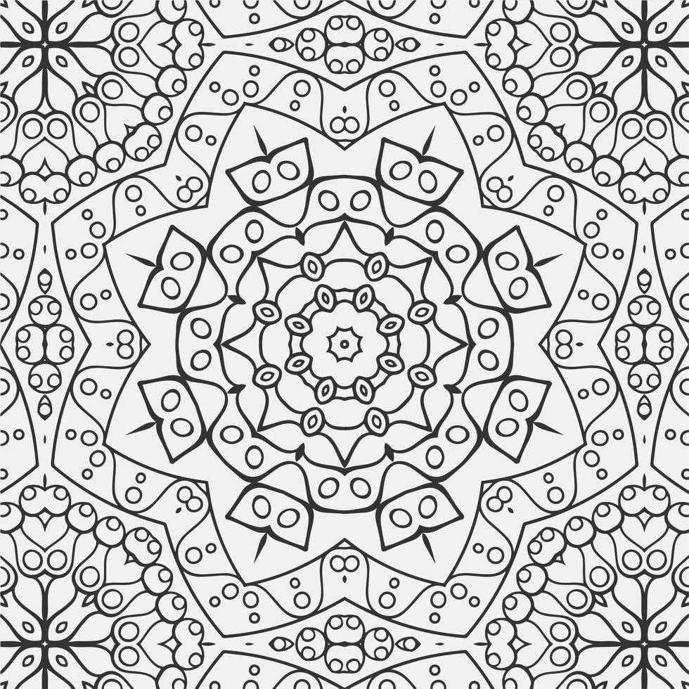 vector coloring geometric flower shapes and pattern background