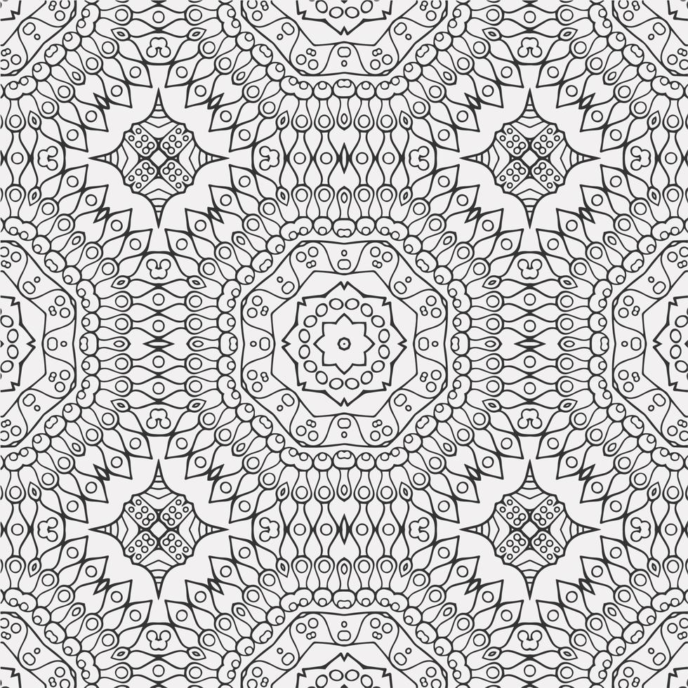 vector coloring geometric flower shapes and pattern background