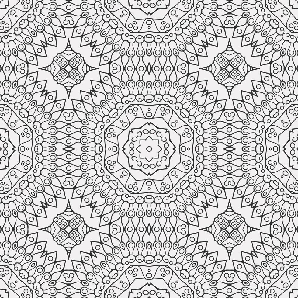 vector coloring geometric flower shapes and pattern background