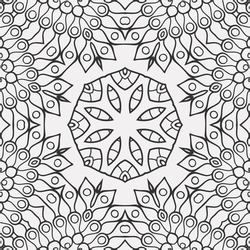 vector coloring geometric flower shapes and pattern background