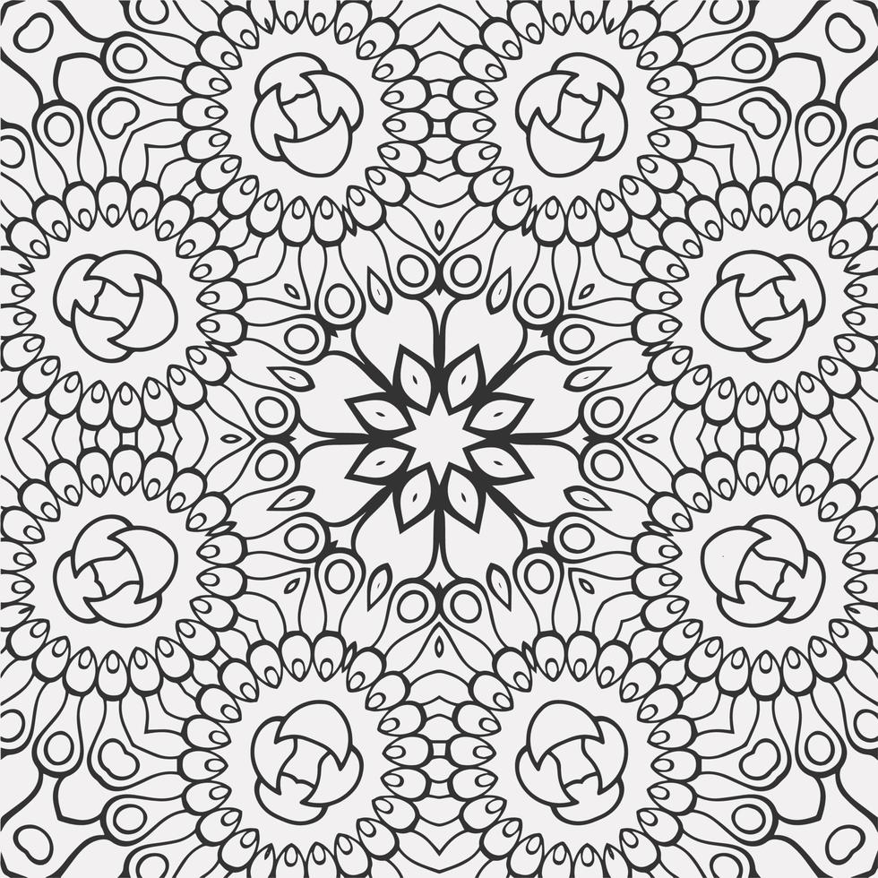 vector coloring geometric flower shapes and pattern background