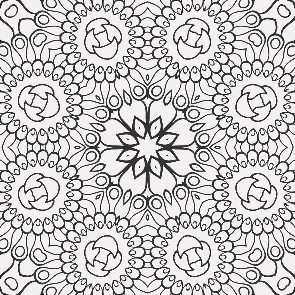 vector coloring geometric flower shapes and pattern background