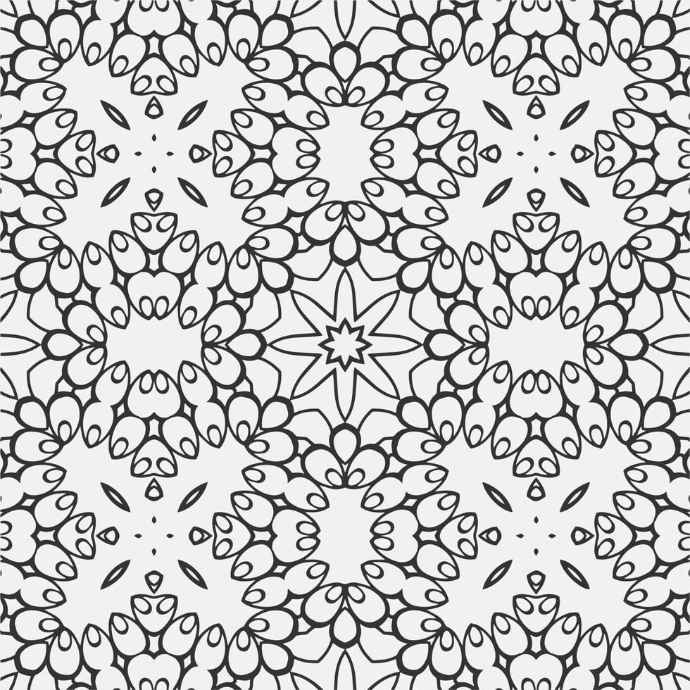 vector coloring geometric flower shapes and pattern background