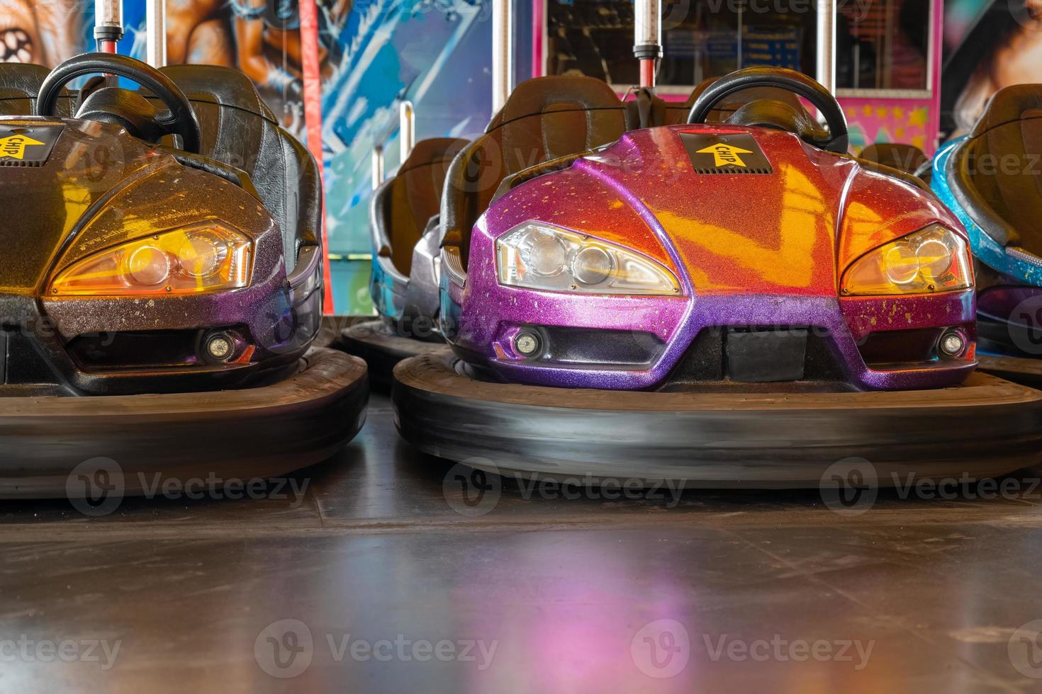 car scooter cars on a fairground photo