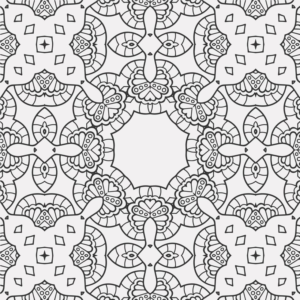 vector coloring geometric flower shapes and pattern background