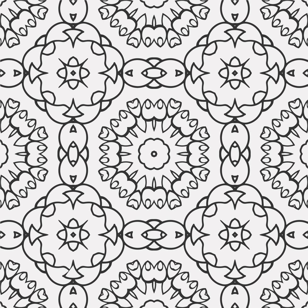 vector coloring geometric flower shapes and pattern background