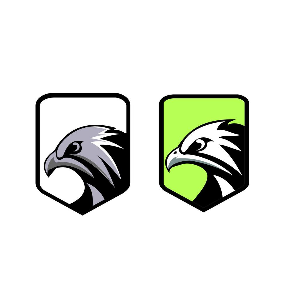 falcons mascot cartoon image in black and green colors. vector