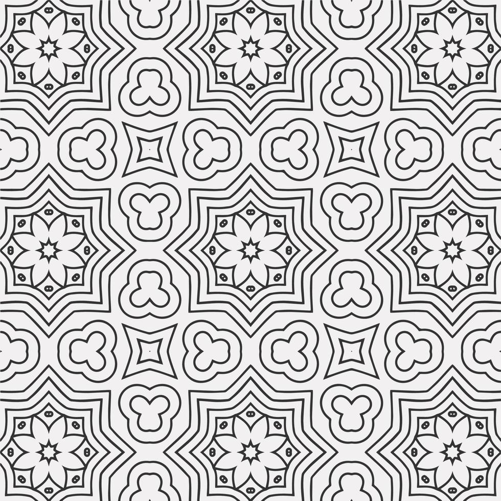 vector coloring geometric flower shapes and pattern background