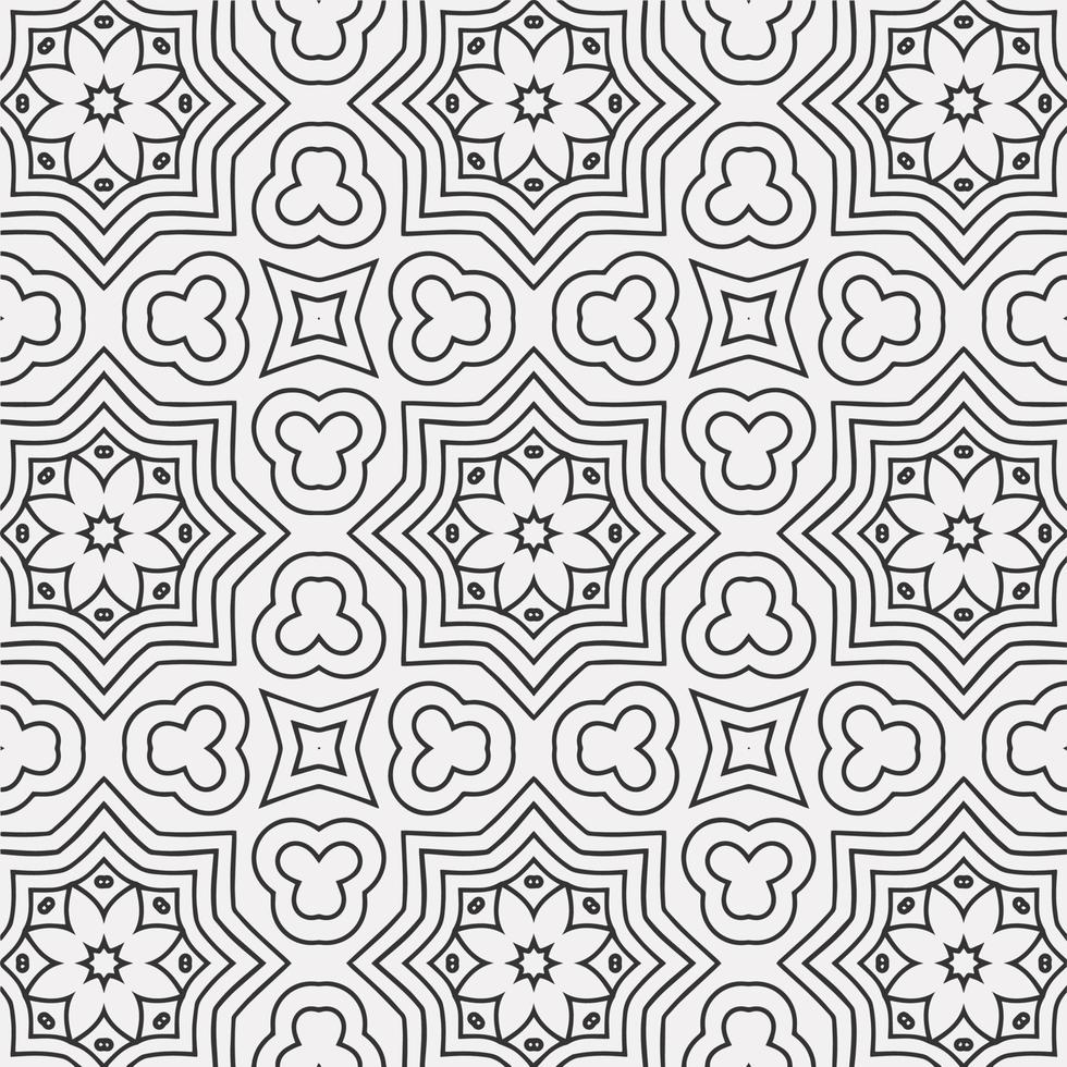 vector coloring geometric flower shapes and pattern background