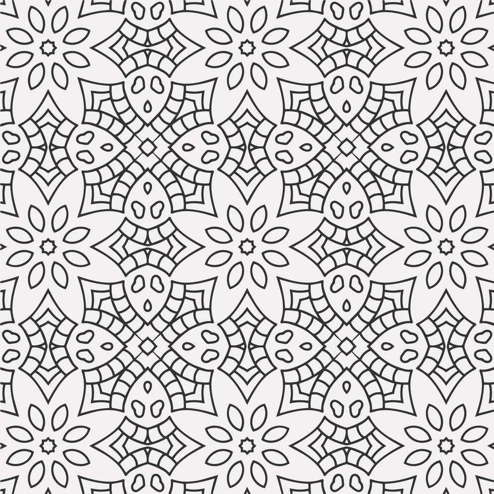 vector coloring geometric flower shapes and pattern background
