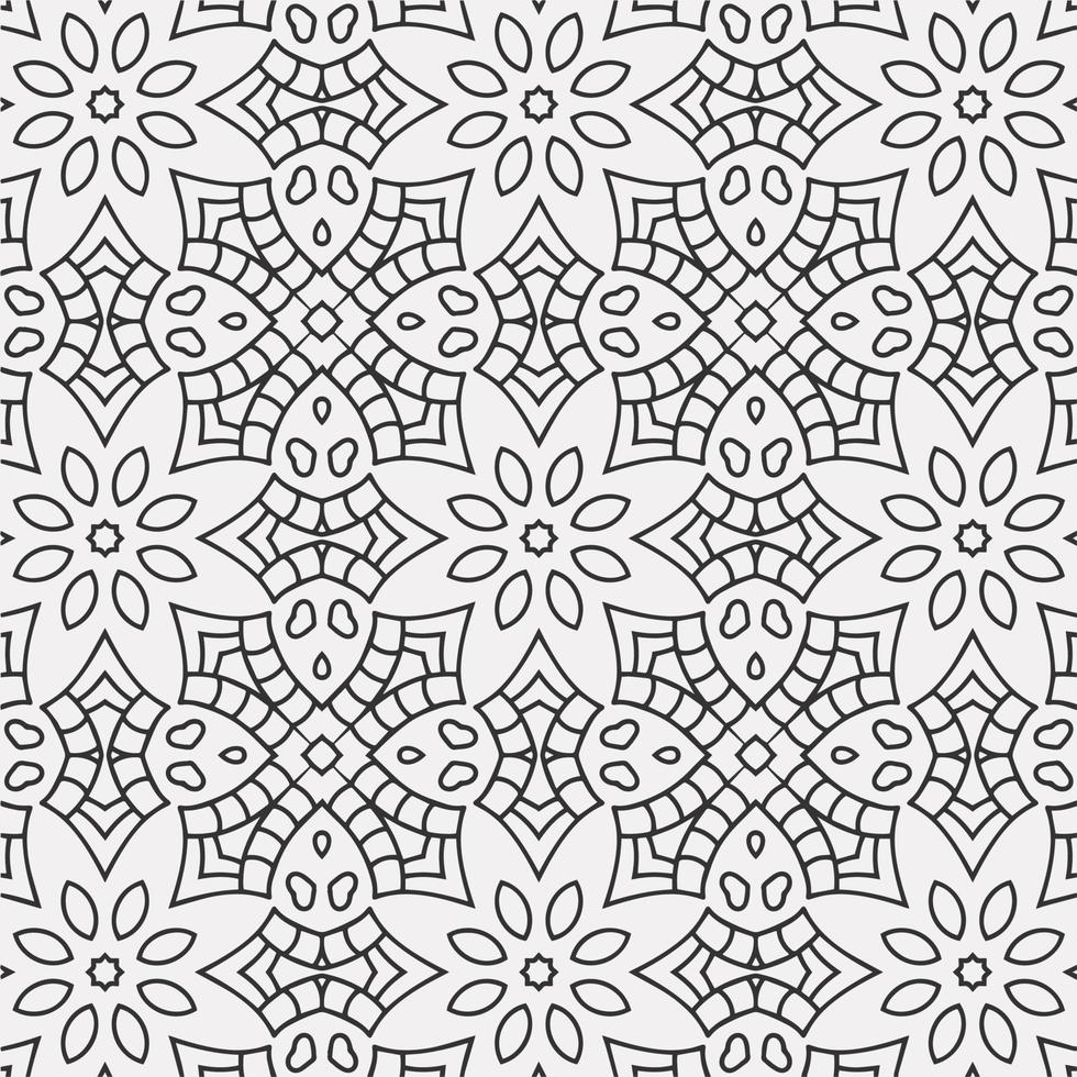 vector coloring geometric flower shapes and pattern background