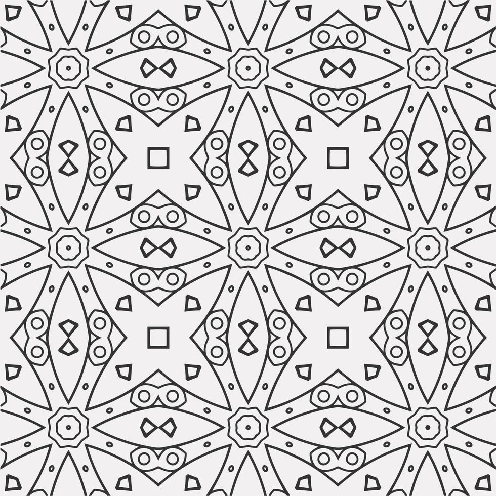 vector coloring geometric flower shapes and pattern background