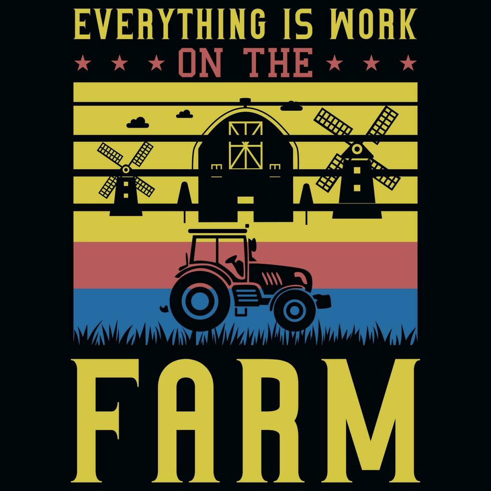 Farming tshirt design vector