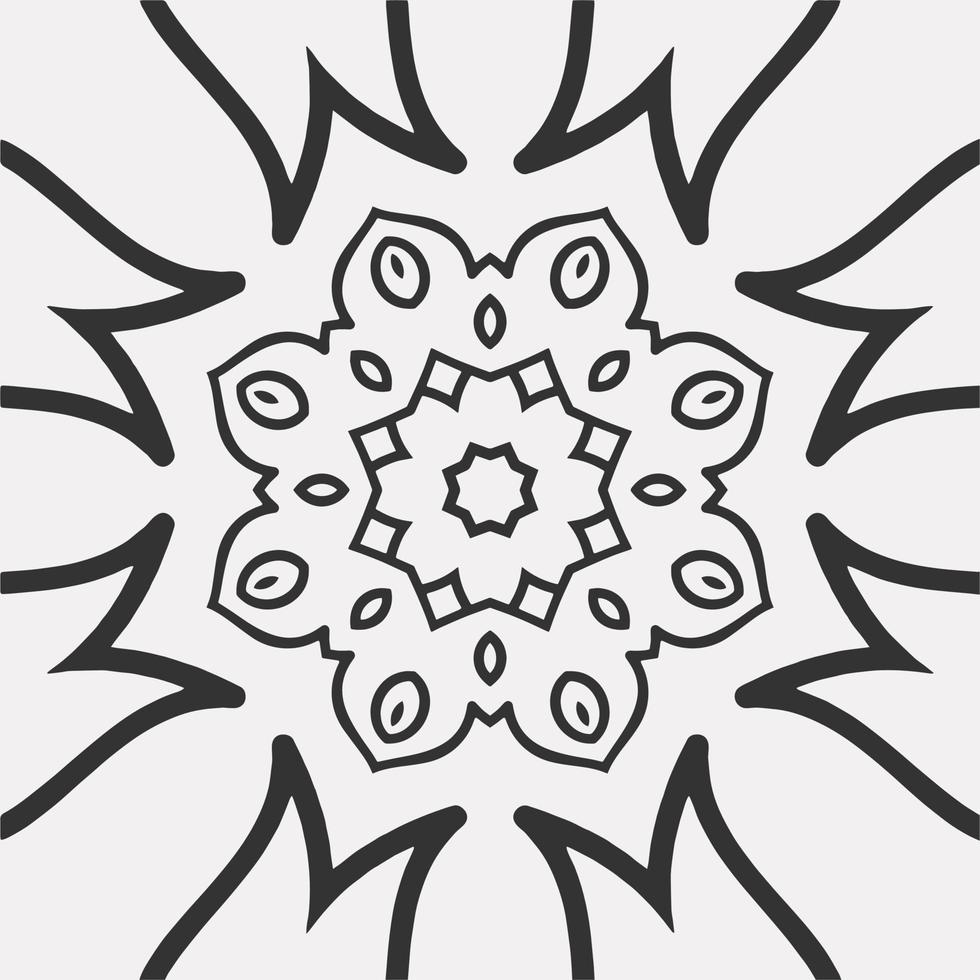 vector coloring geometric flower shapes and pattern background