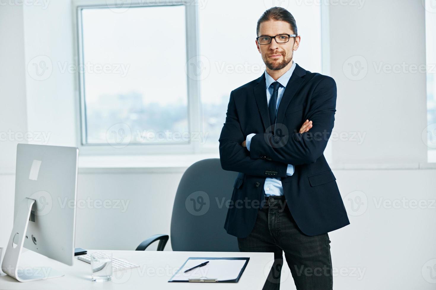 businessman near the desktop work process Lifestyle photo