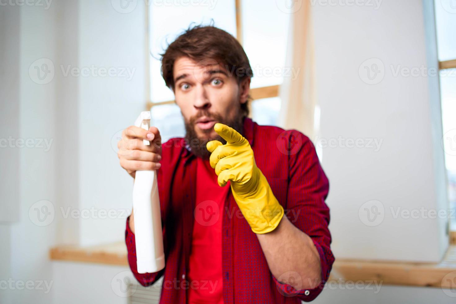 House cleaner detergent interior window lifestyle service photo