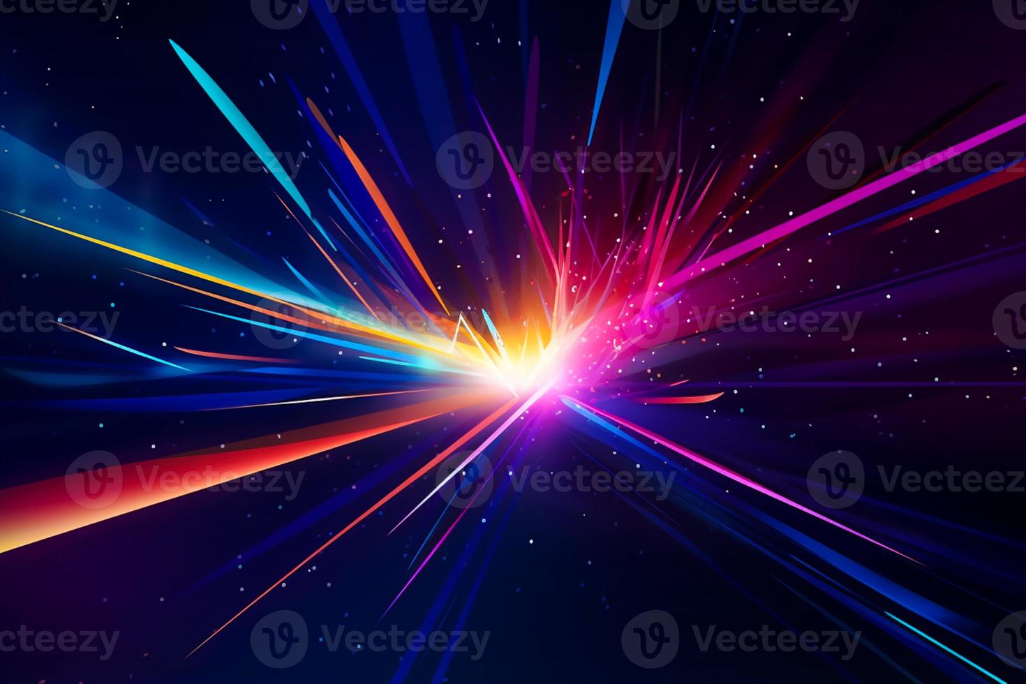 Colorful light burst and laser pointer for a modern abstract background with fast colors in the style of dark sky blue with copy space photo