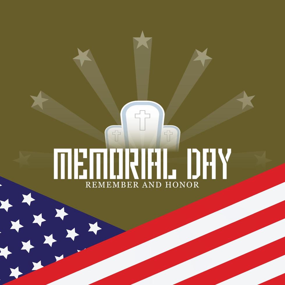 happy memorial day wishing design vector file