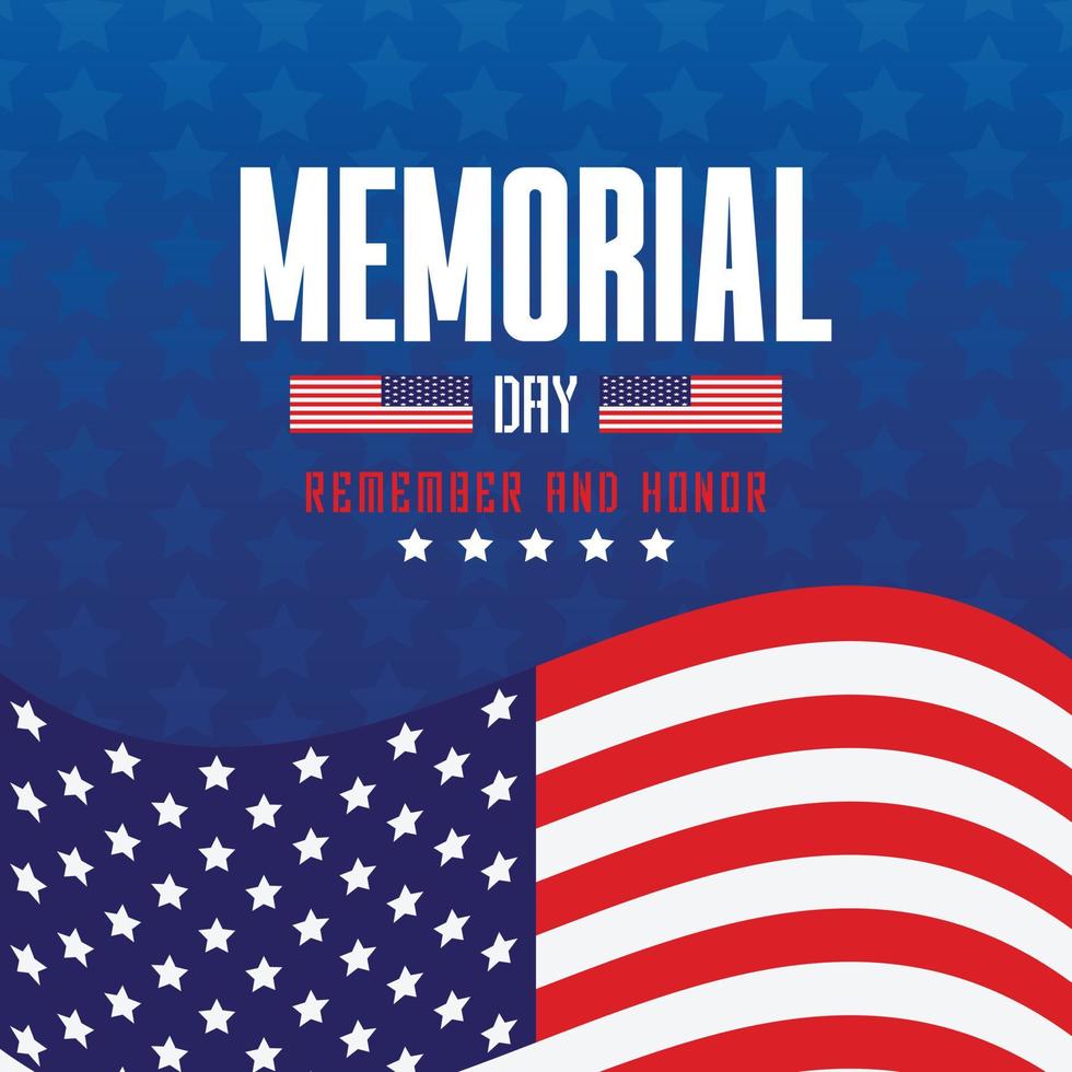 happy memorial day wishing design vector file