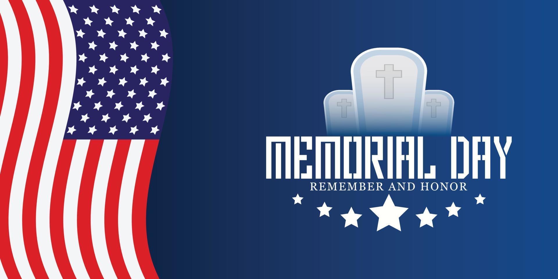 happy memorial day wishing design vector file