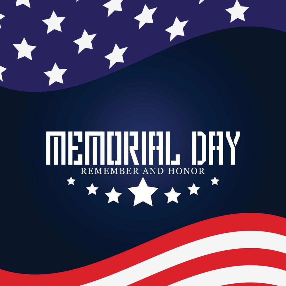 happy memorial day wishing design vector file
