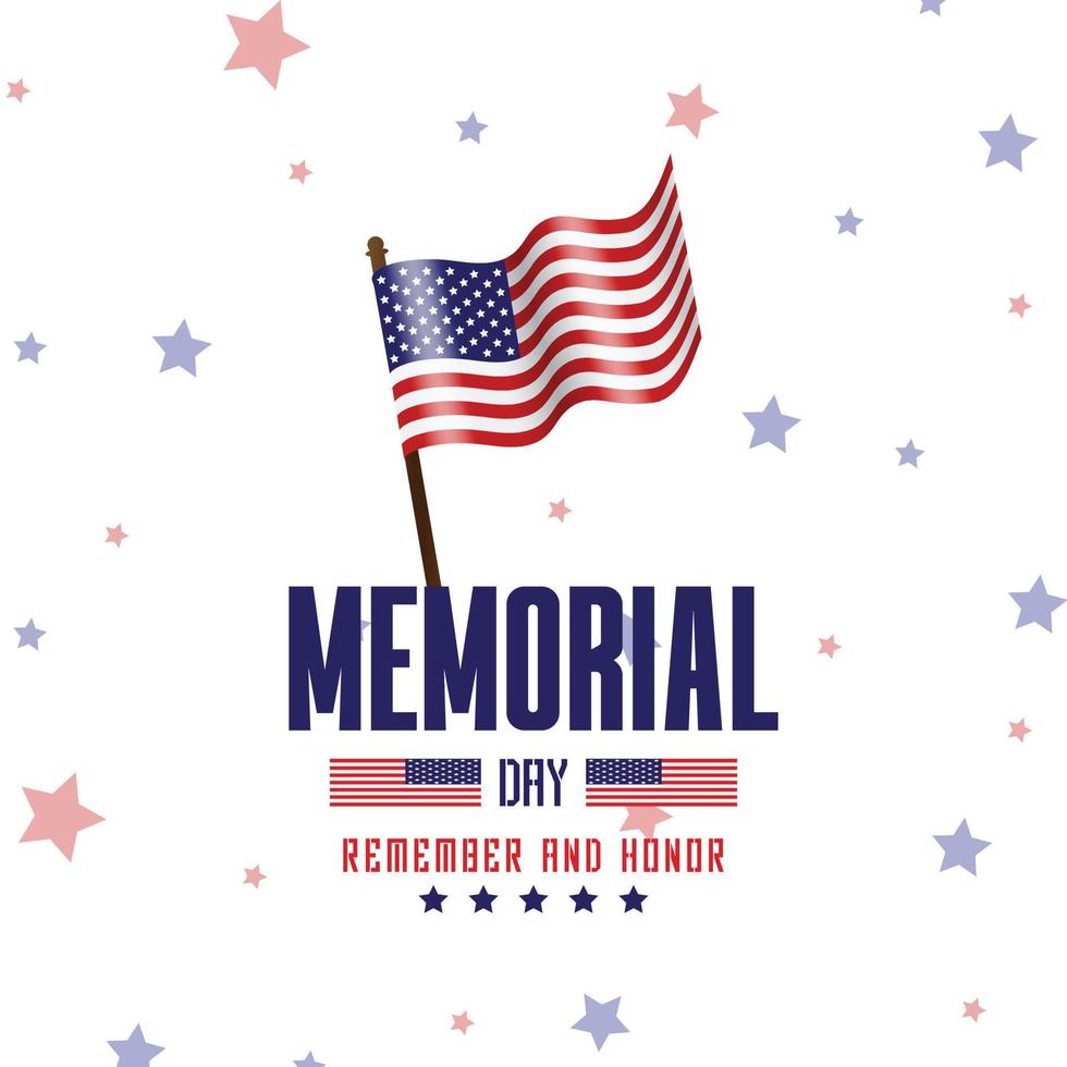 happy memorial day wishing design vector file