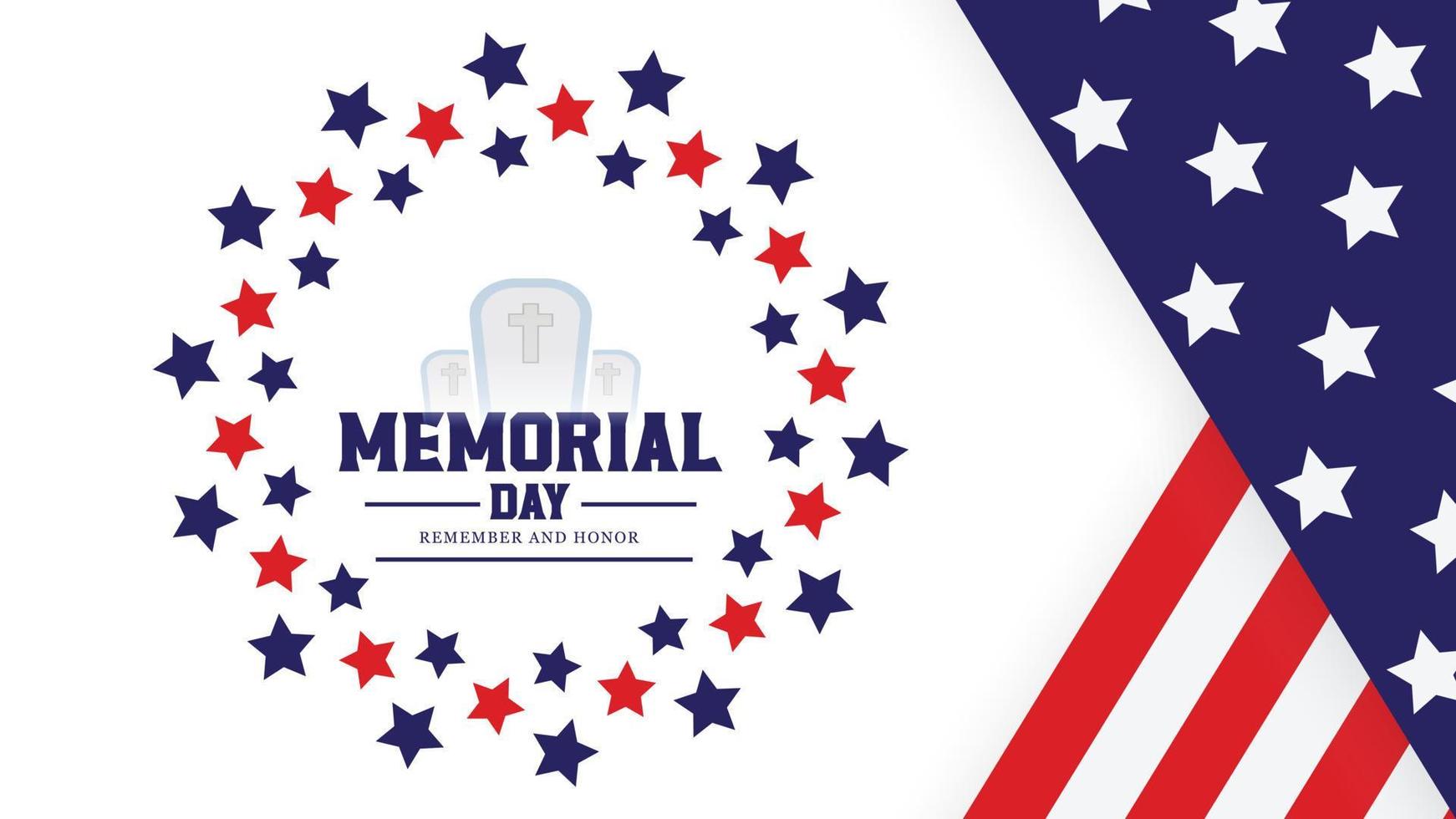 happy memorial day wishing design vector file