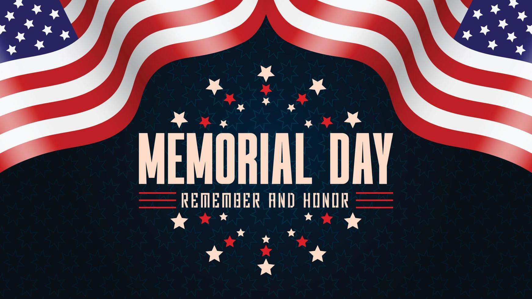 happy memorial day wishing design vector file