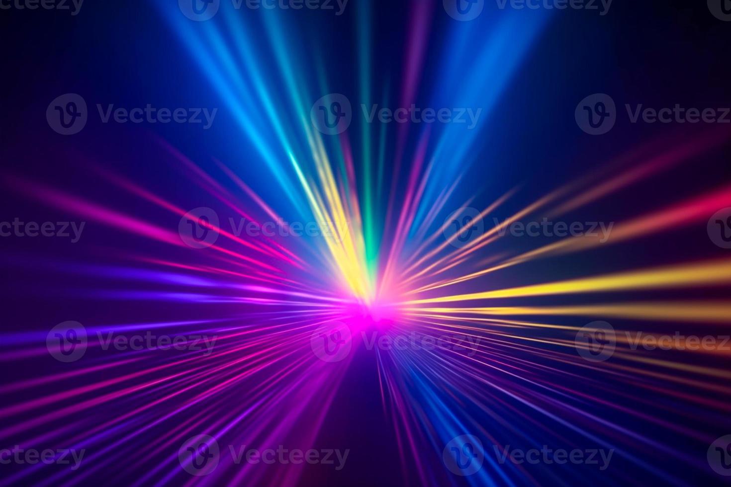 Colorful light burst and laser pointer for a modern abstract background with fast colors in the style of dark sky blue with copy space photo