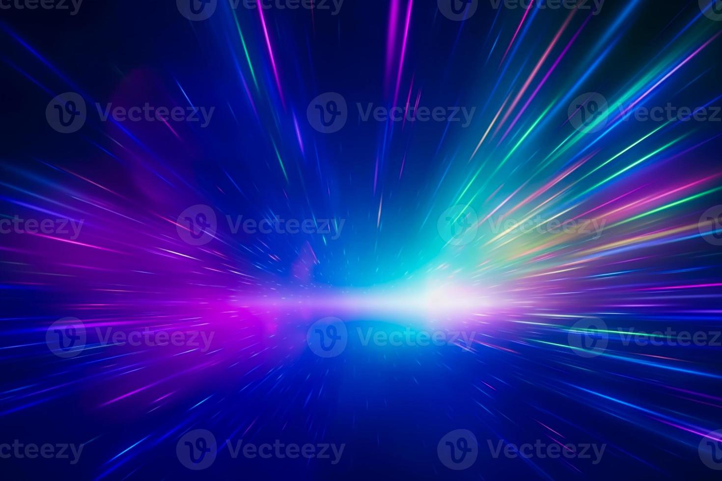 Colorful light burst and laser pointer for a modern abstract background with fast colors in the style of dark sky blue with copy space photo