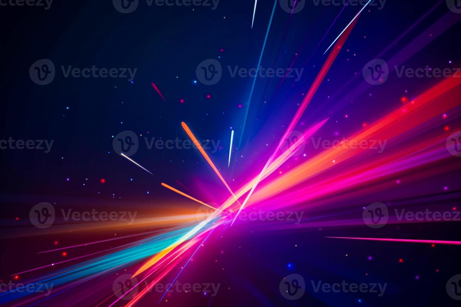 Colorful light burst and laser pointer for a modern abstract background with fast colors in the style of dark sky blue with copy space photo