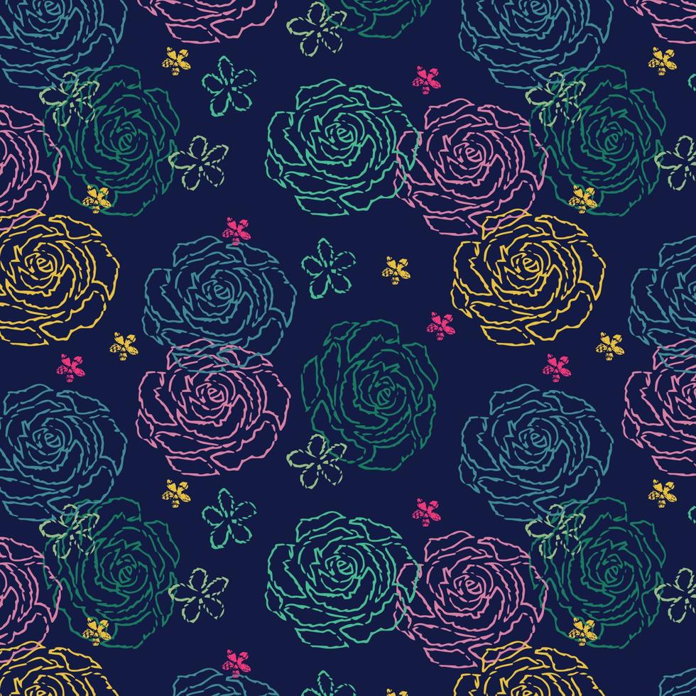 Decorative floral print vector
